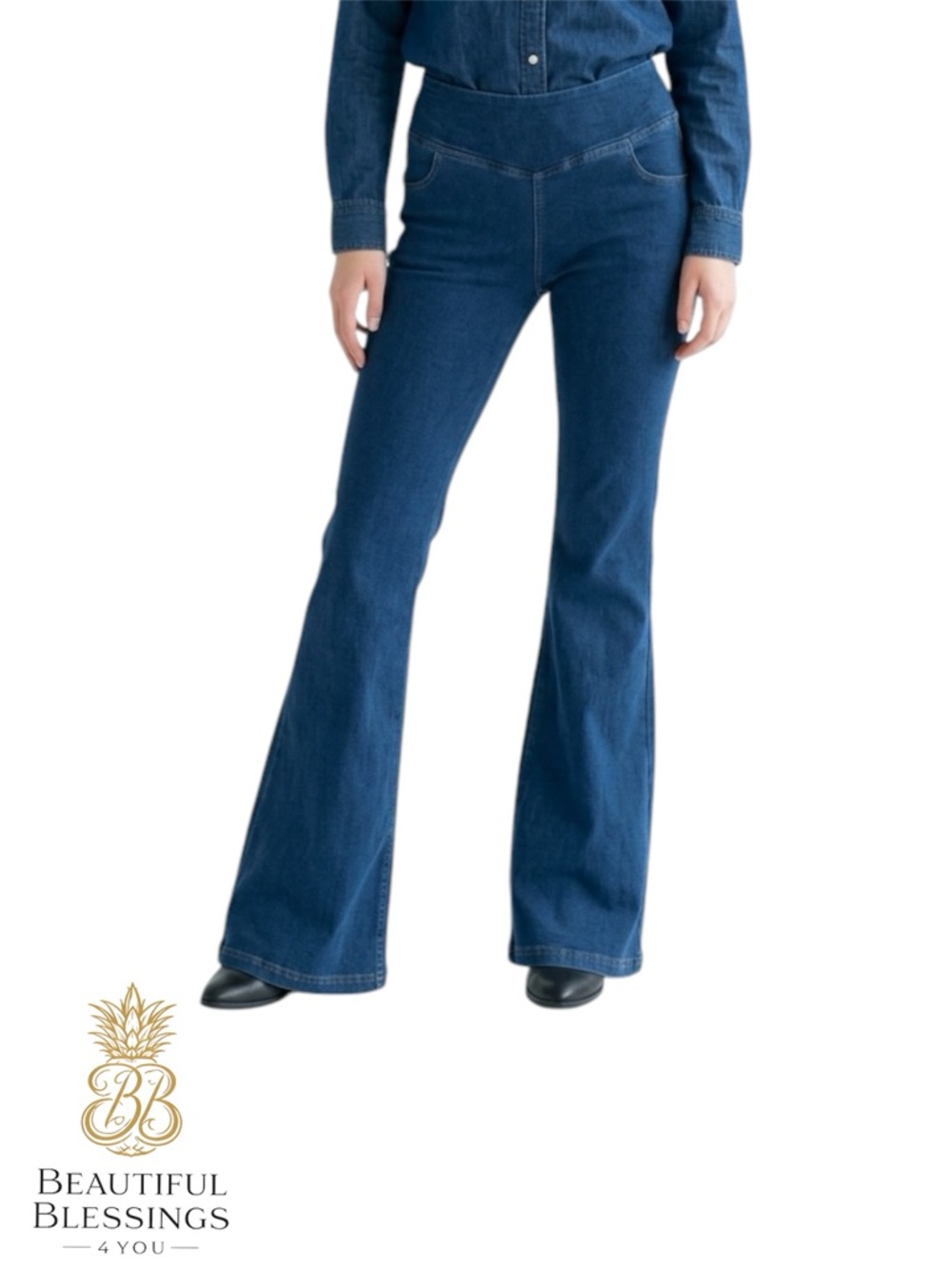 Halara Women’s Small Regular High Waisted Crossover Pocket Cool Flare Jeans